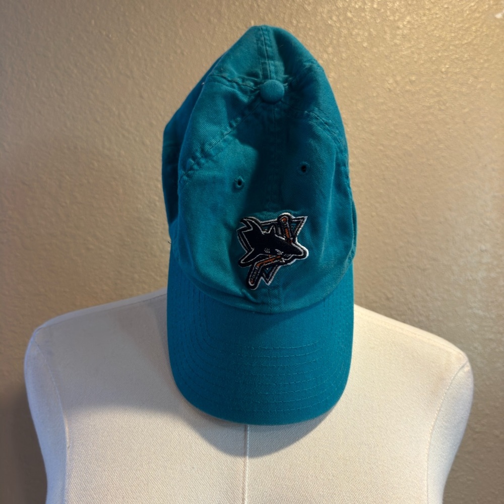 Teal Baseball Cap with Shark Logo